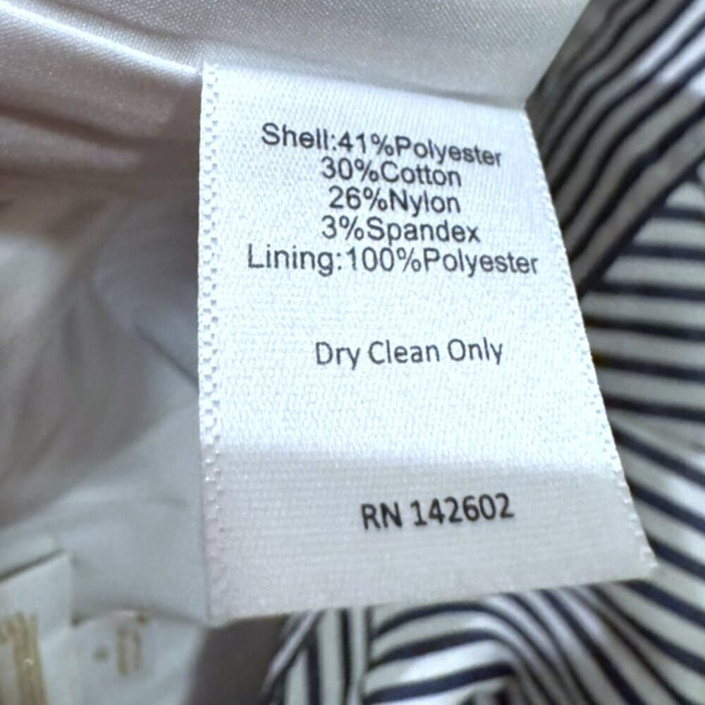 Sail to Sable STS Navy White Stripe Slim Ankle Pants Size 8 - Picture 5 of 5